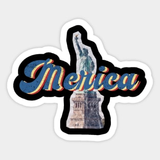 new york city Vintage Merica  Statue of Liberty  Retro Sticker